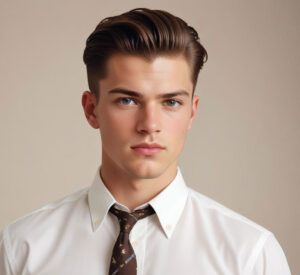 Hairstyle with Formidable Hair Clay. AI Generated.